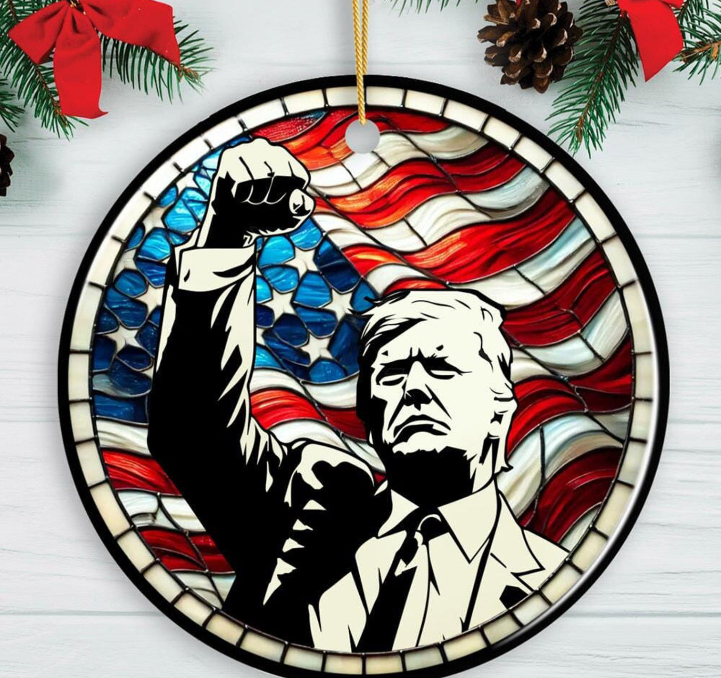 Donald Trump Flag Ornament