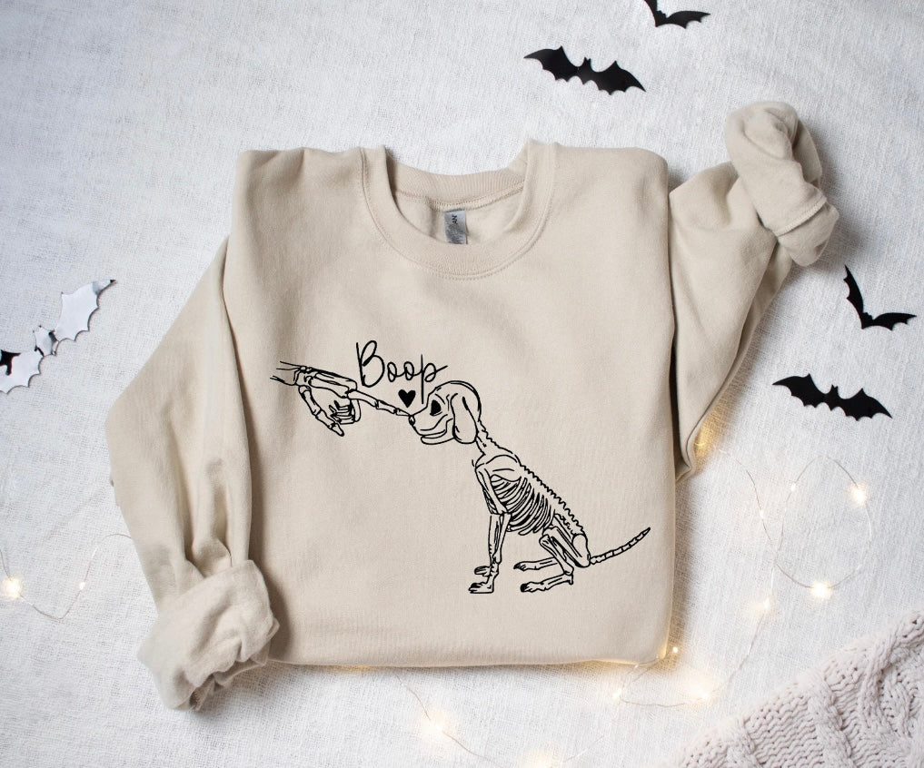 Boop Dog Skeleton Crewneck